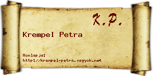 Krempel Petra névjegykártya